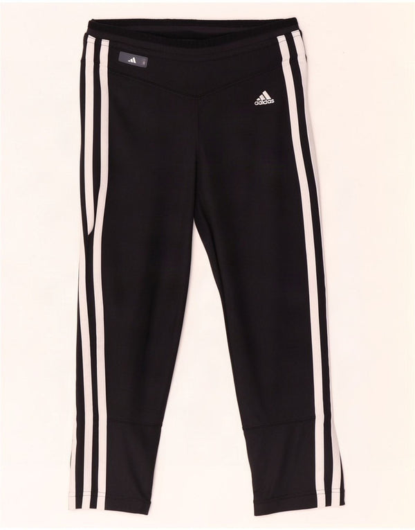 Adidas Femmes Climacool Capri Leggings UK 10 Petit Noir Polyamide