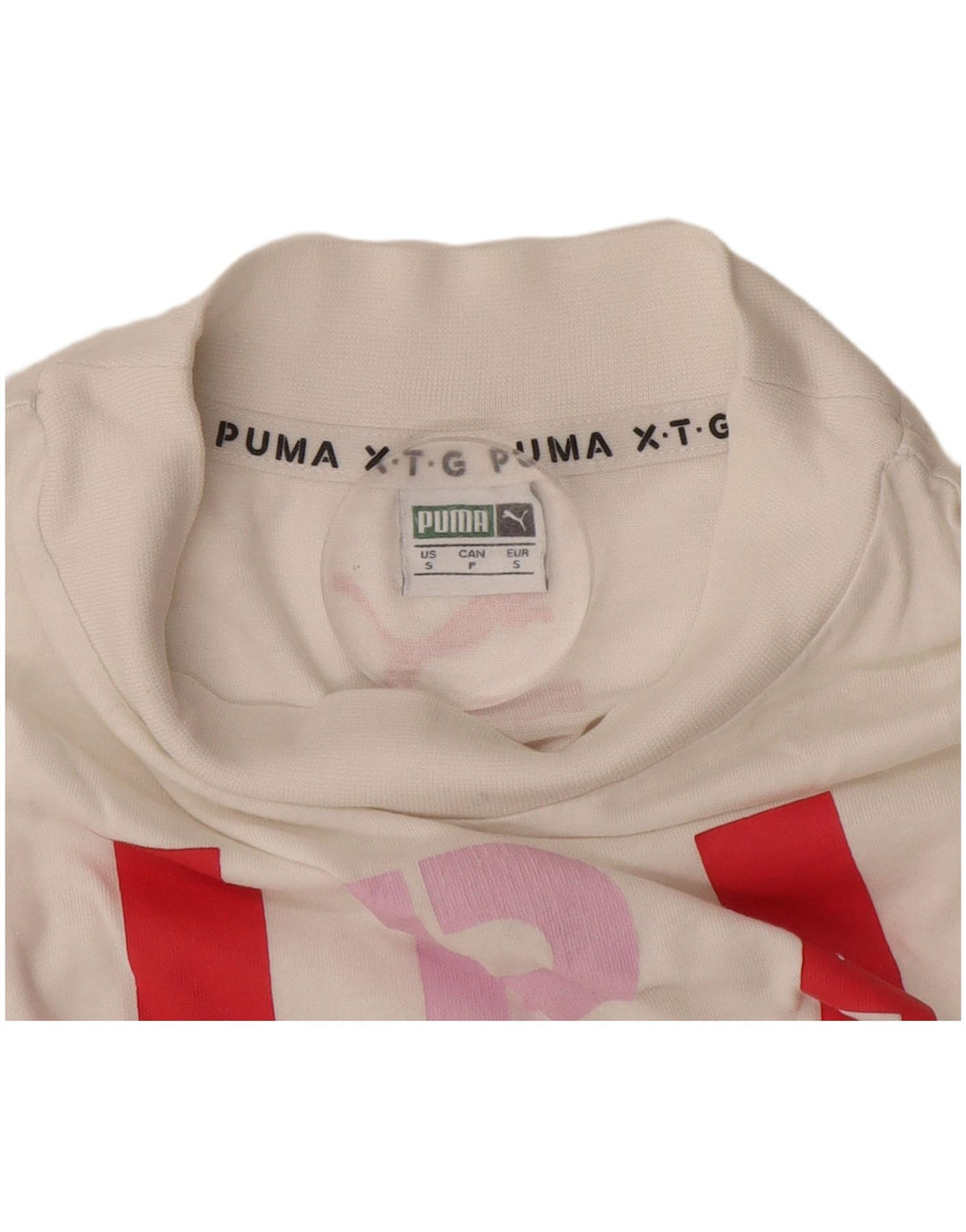 Puma T-shirt graphique pour femme UK 10 Small Blanc