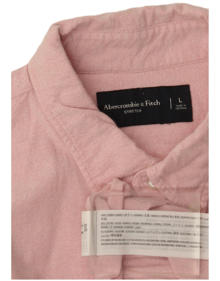 Abercrombie & Fitch Chemise Homme Large Rose Coton