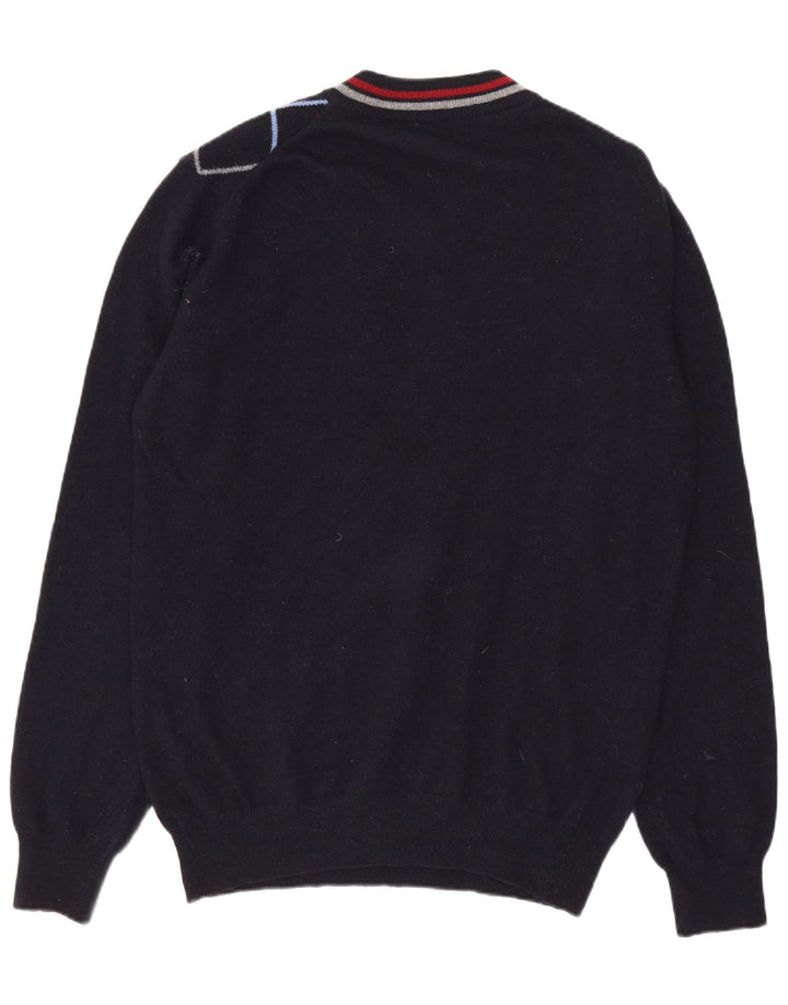 Best Company Pull col V pour homme Bleu marine moyen Argyle/Diamant