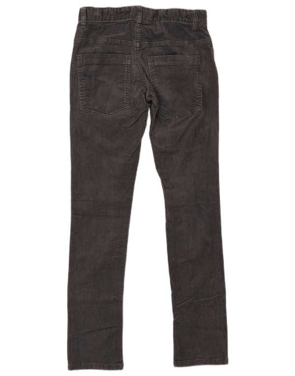 Benetton Pantalon Slim en Velours Côtelé Fille 11-12 Ans 2XL W28 L29 Gris Coton