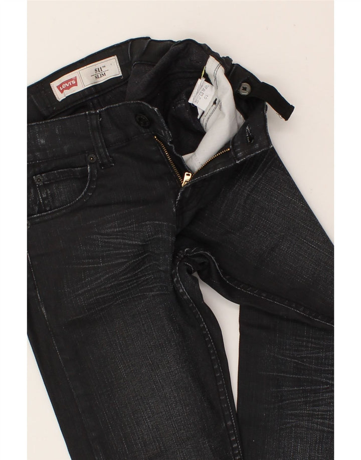 LEVI'S Boys 511 Slim Jeans 9-10 Years W26 L26  Black Cotton Vintage Levi's and Second-Hand Levi's from Messina Hembry 