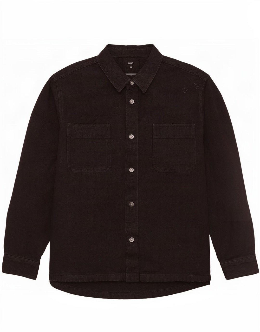 Marks & Spencer Chemise en jean pour homme 3XL Noir Coton