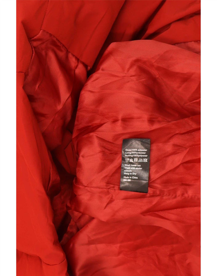 John Lewis Veste matelassée surdimensionnée pour femme UK 16 Large Rouge Polyester