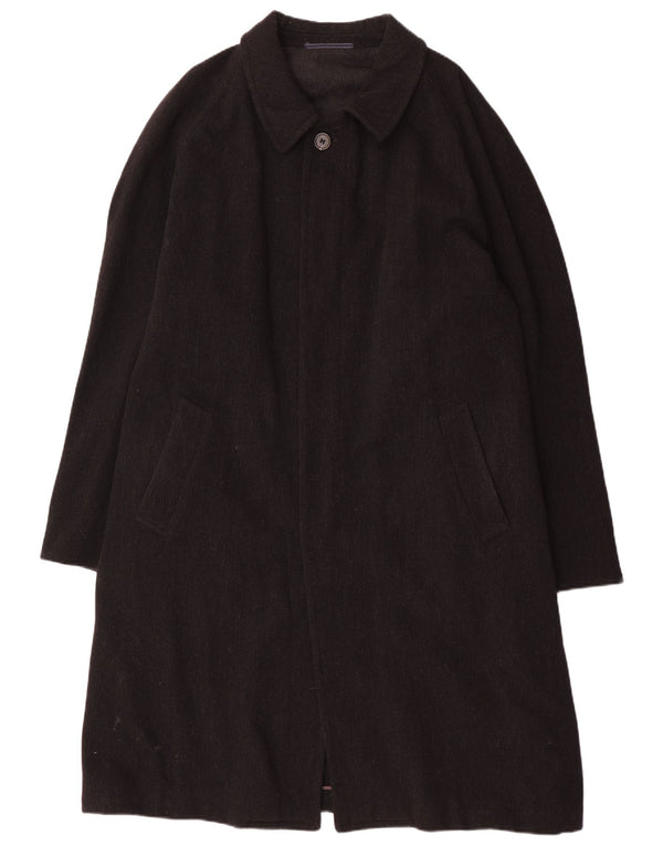 vintage Mens Overcoat UK 44 2XL Gris