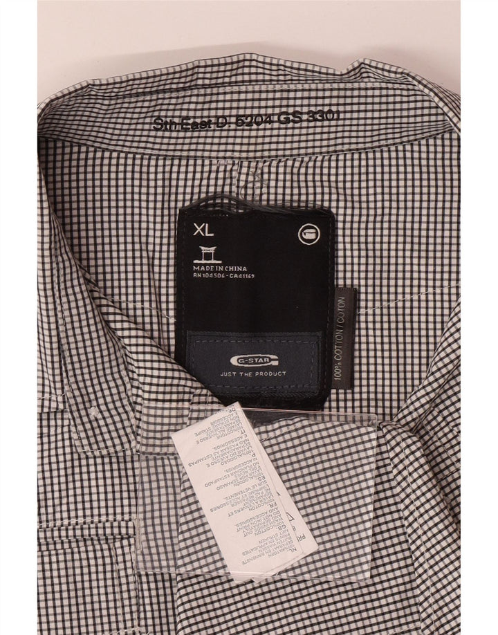 G-STAR Chemise Homme XL Noir Carreaux Coton