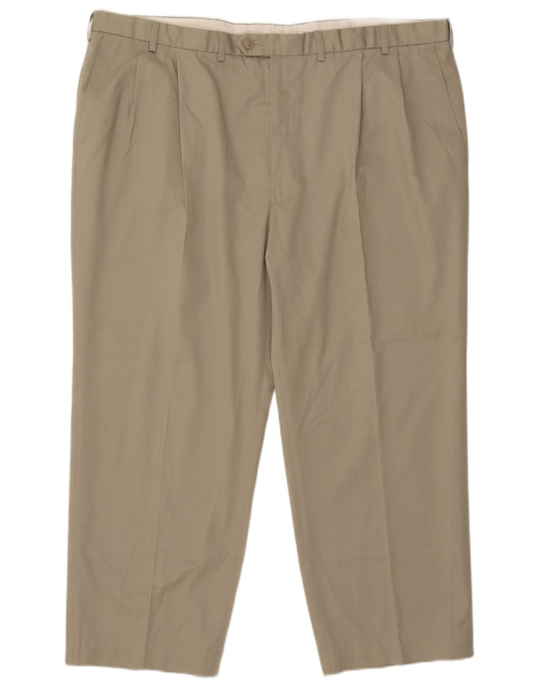 Marks & Spencer Pantalon de costume pour homme W46 L27 Beige Polyester