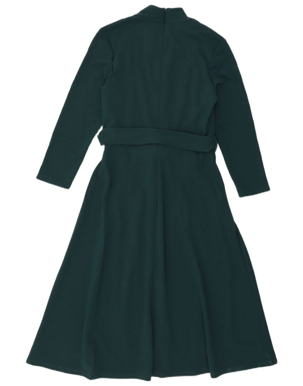 Phase Eight Robe trapèze à manches 3/4 pour femme UK 12 Vert moyen Polyester