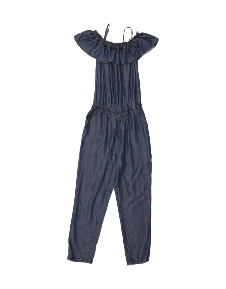 LIU JO Womens Denim Off Shoulder Jumpsuit IT 42 Medium Blue Lyocell