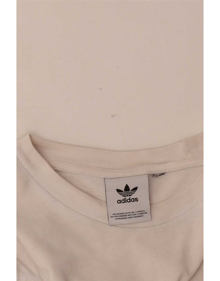 Adidas T-Shirt Graphique Homme Blanc Moyen