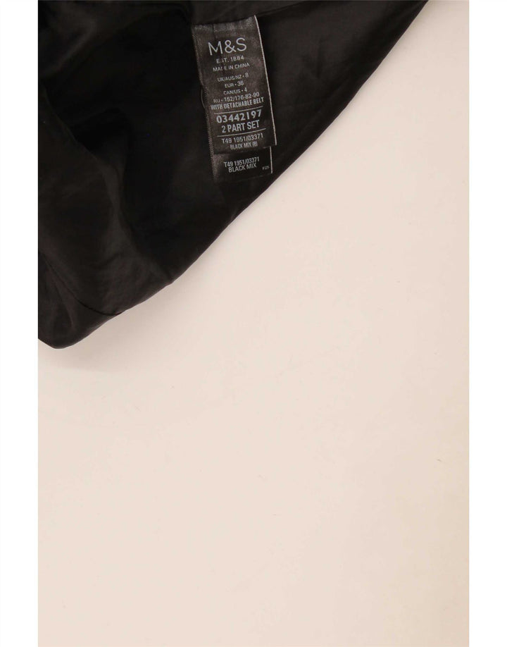 Marks & Spencer Manteau croisé pour femme UK 8 Small Gris Moucheté