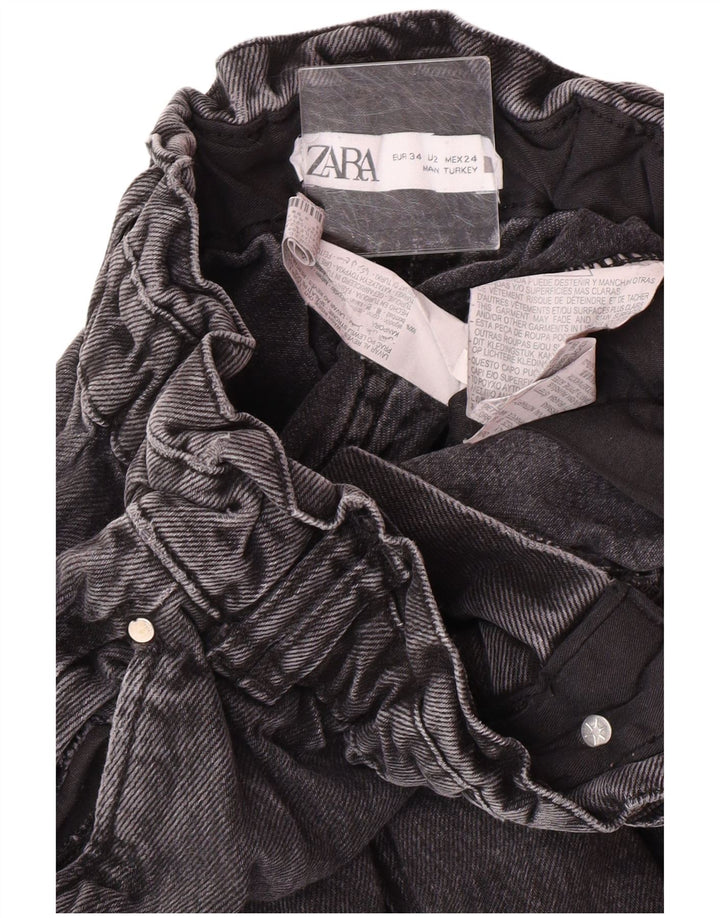 Zara Jean fuselé taille haute pour femme EU 34 2XS W24 L25 Gris Coton Moderne