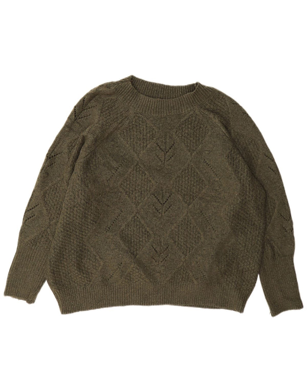 Marks & Spencer Pull surdimensionné à col rond pour femme UK 18 XL Vert
