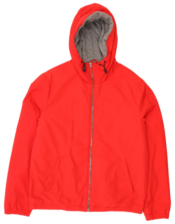 Benetton Veste bomber à capuche pour homme UK 38 Rouge moyen Sports