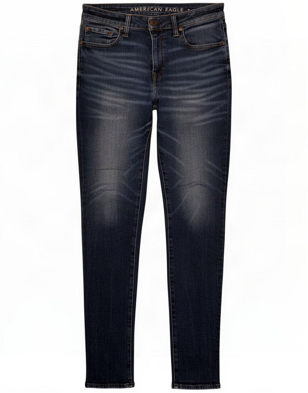 American Eagle Mens Slim Jeans W33 L32 Bleu Coton