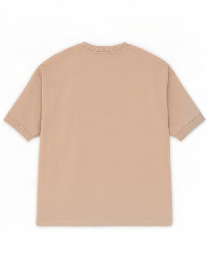 Zara Homme T-Shirt Top Beige Moyen Coton