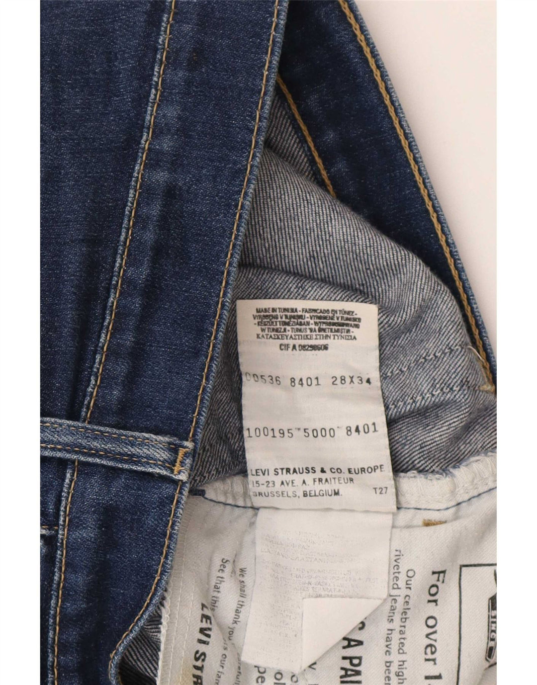 Levi's Jean Slim Femme W28 L34 Bleu Marine Coton