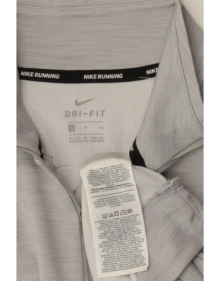 NIKE Haut de survêtement Dri Fit à col zippé pour homme, petit gris moucheté