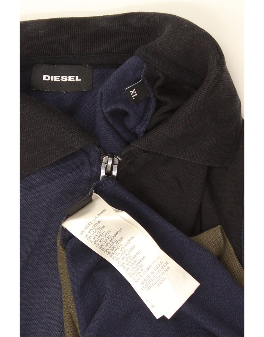Diesel Polo XL Homme Multicolore Colourblock Cotton