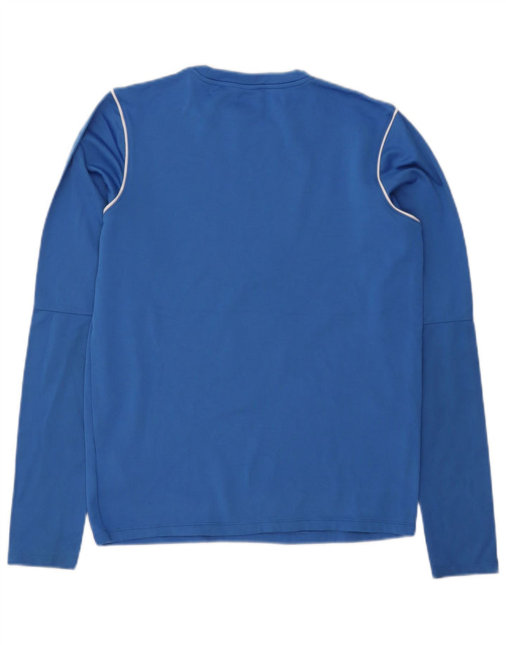 NIKE Haut Dri Fit à manches longues pour hommes, petit bleu, polyester