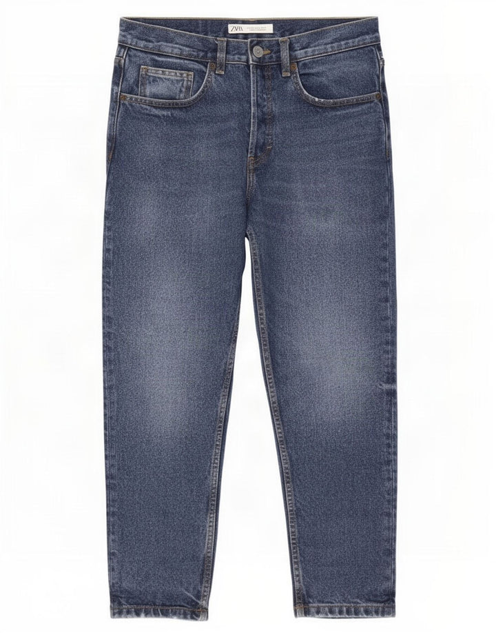 Zara Jean court pour homme EU 40 Medium W31 L25 Bleu