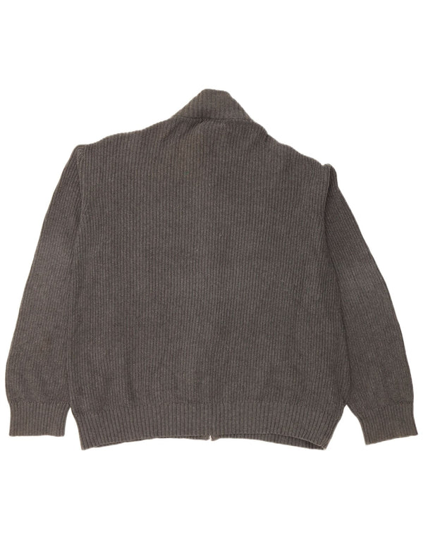 Marks & Spencer Pull Cardigan Blue Harbour pour Homme 2XL Gris Coton