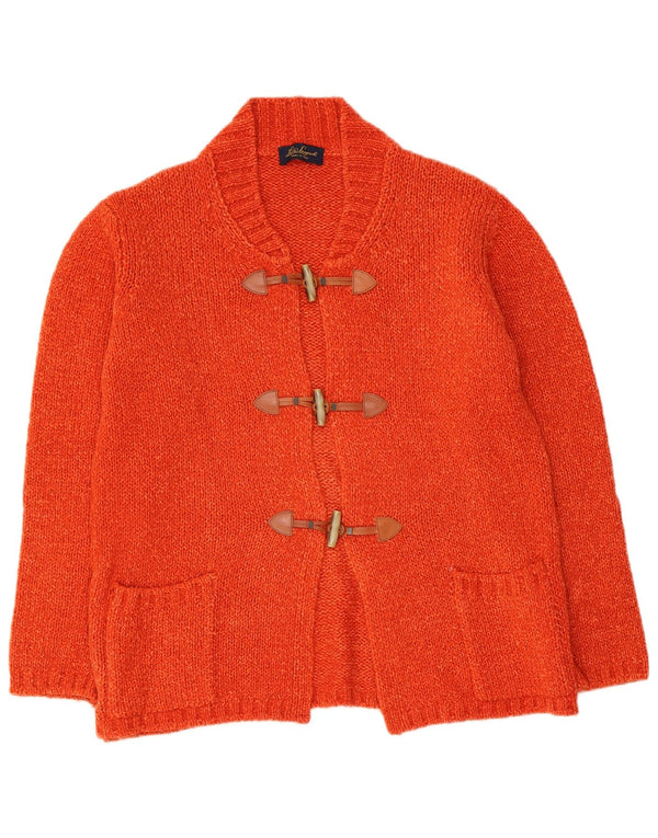 Luisa Spagnoli Pull cardigan duffle pour femme UK 16 Large Orange