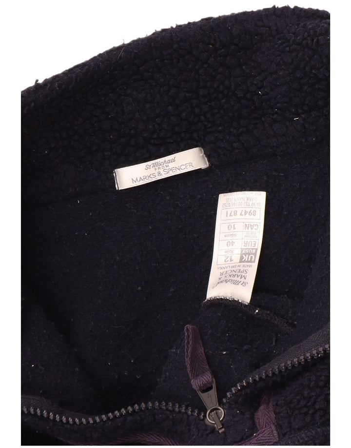 Marks & Spencer Pull polaire surdimensionné pour femme UK 12 Bleu marine moyen