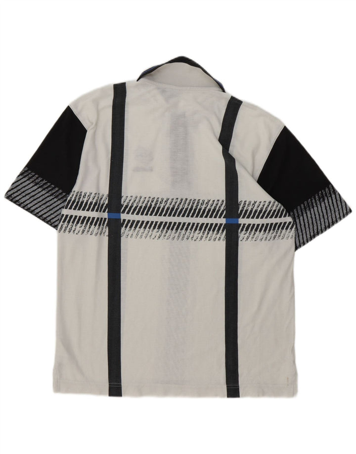 Lotto Polo Homme Blanc Moyen Polyester Colorblock
