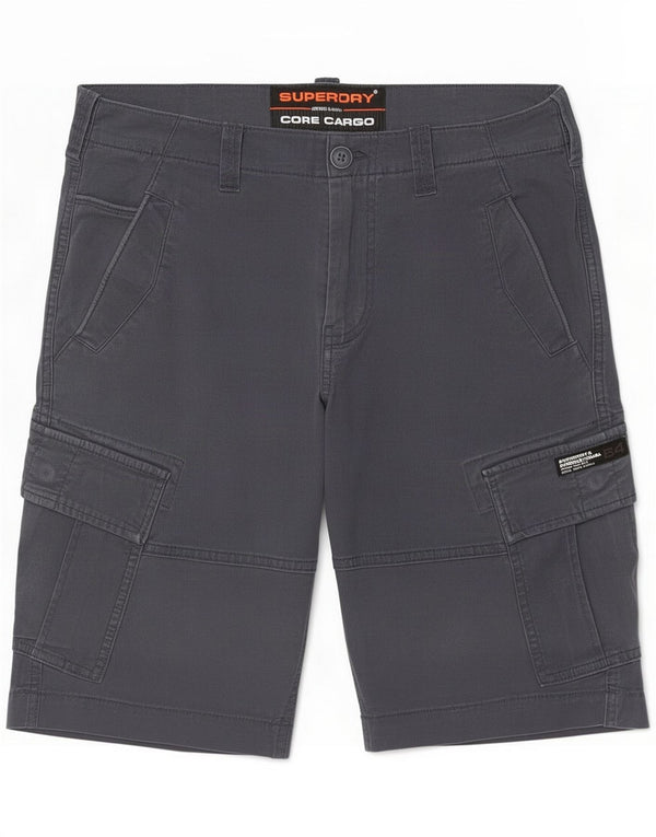 Superdry Mens Cargo Shorts Medium W30 Grey Cotton