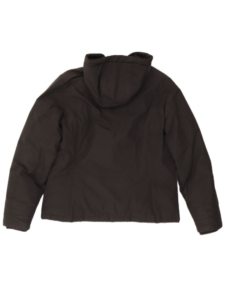 Woolrich Veste matelassée surdimensionnée à capuche pour femme UK 18 XL Noir Coton