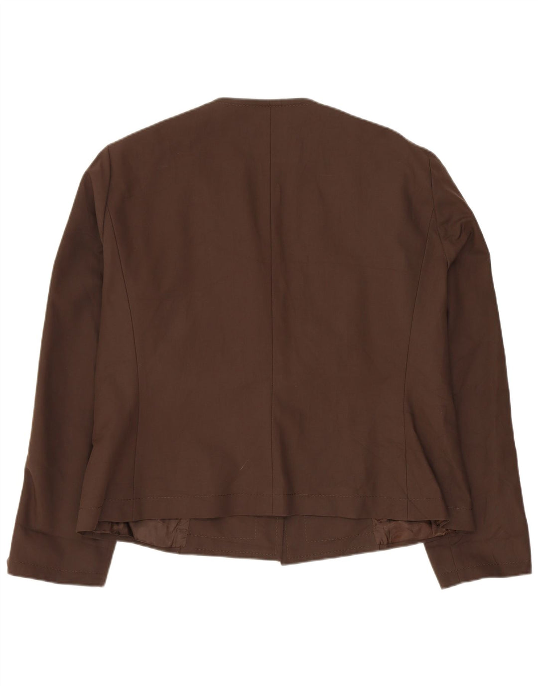 BARBARA B Veste Blazer Ouverte Femme UK 18 XL Coton Marron