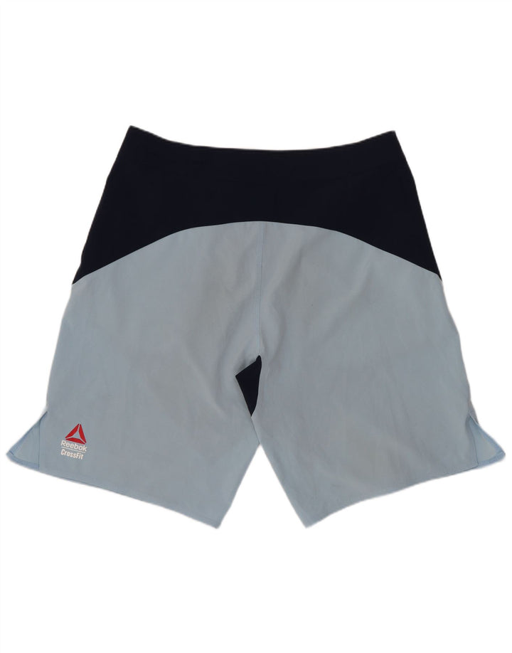 Reebok Short de Bain Graphic Homme Bleu Moyen Nylon Colorblock