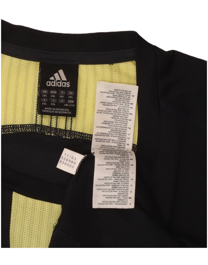 ADIDAS Hommes Climacool T-Shirt Top 2XL Noir Colorblock Polyester