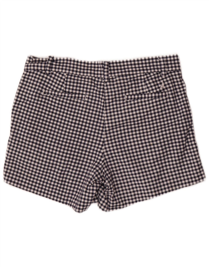 NAUTICA Short Chino Femme US 6 Medium W32 Bleu Marine Vichy Coton