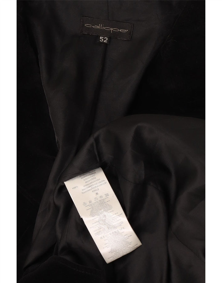 Calliope Veste blazer en velours à 2 boutons pour homme IT 52 XL en coton noir