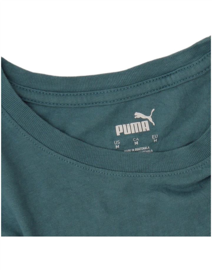 PUMA T-shirt graphique pour femme UK 12 Bleu moyen