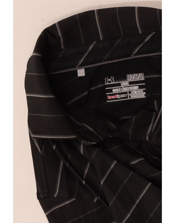 Under Armour Polo Heat Gear Homme Noir Rayé Moyen