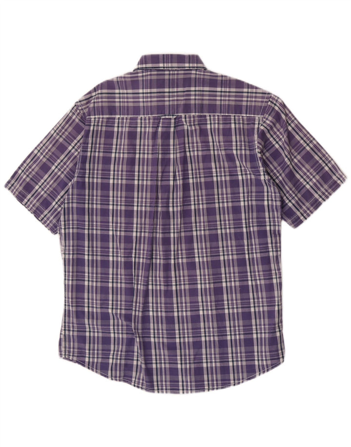 James Pringle Chemise à Manches Courtes Homme Violet Moyen à Carreaux