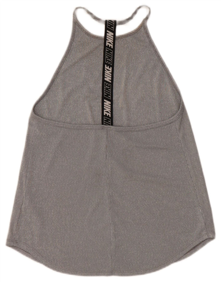 Nike Womens Dri Fit Graphic Débardeur UK 8 Petit Gris Colorblock Polyester