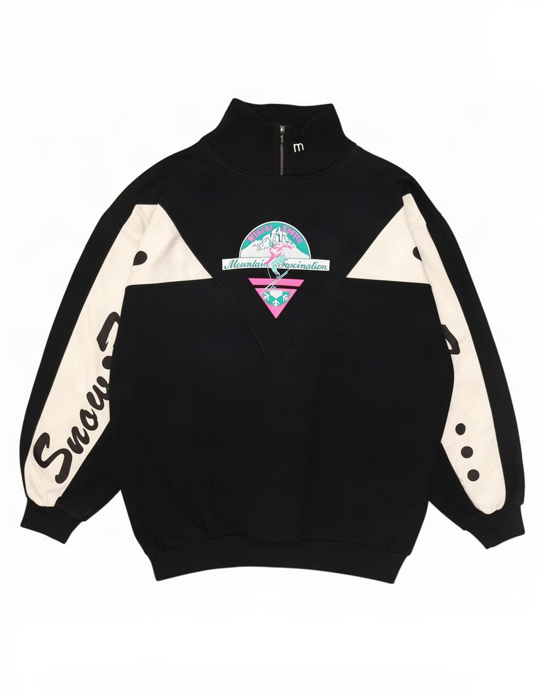 Maser M Sweat-shirt graphique pour femme US 8 Medium Black Colourblock