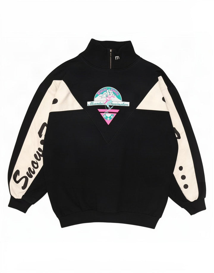 Maser M Sweat-shirt graphique pour femme US 8 Medium Black Colourblock