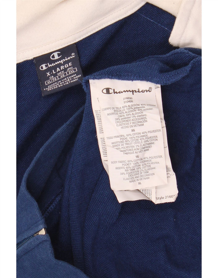 CHAMPION Veste de Survêtement Homme XL Bleu Colorblock Coton