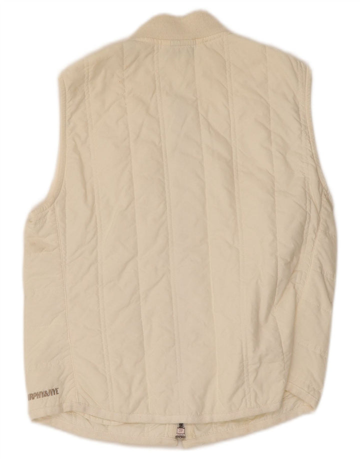 Murphy & Nye Gilet rembourré pour femme UK 10 Small Off White Polyamide