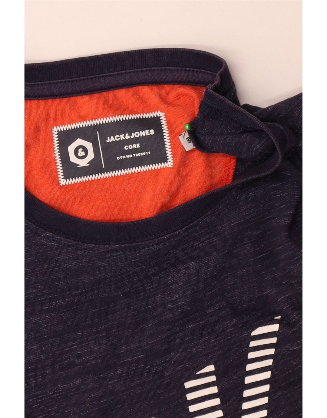 Jack & Jones T-Shirt Graphique Haut Bleu Marine Moucheté Coton Homme