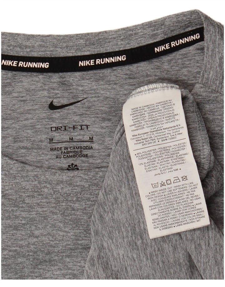 Nike Haut Dri Fit à manches longues pour homme Gris moyen Polyester