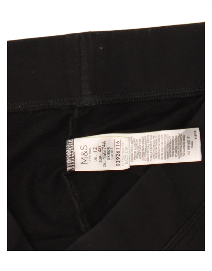 Marks & Spencer Pantalon de survêtement pour femme UK 12 Medium Noir Coton