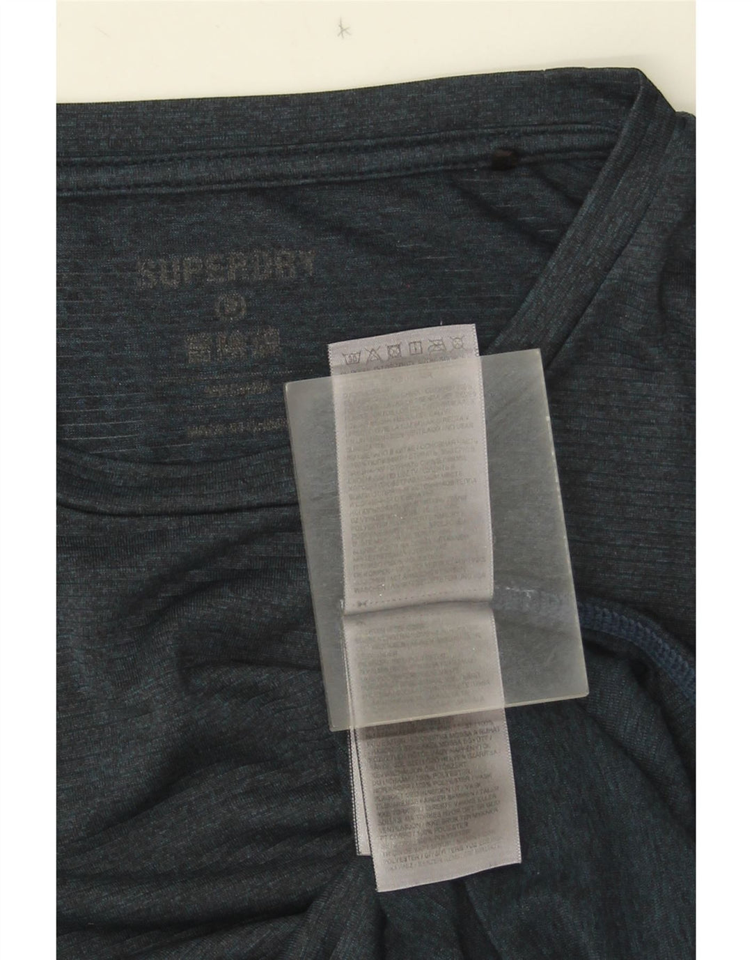 Superdry T-Shirt Homme Bleu Marine Moyen Polyester