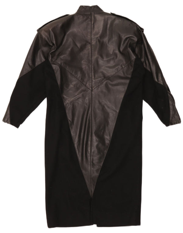 Robe droite à manches longues vintage pour femmes UK 18 XL Black Colourblock