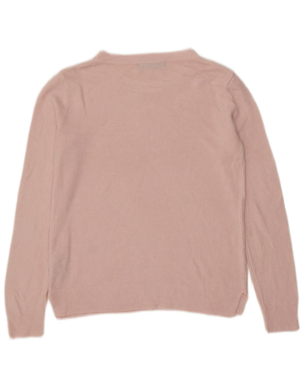 Marks & Spencer Pull col bateau pour femme UK 10 Petit acrylique rose